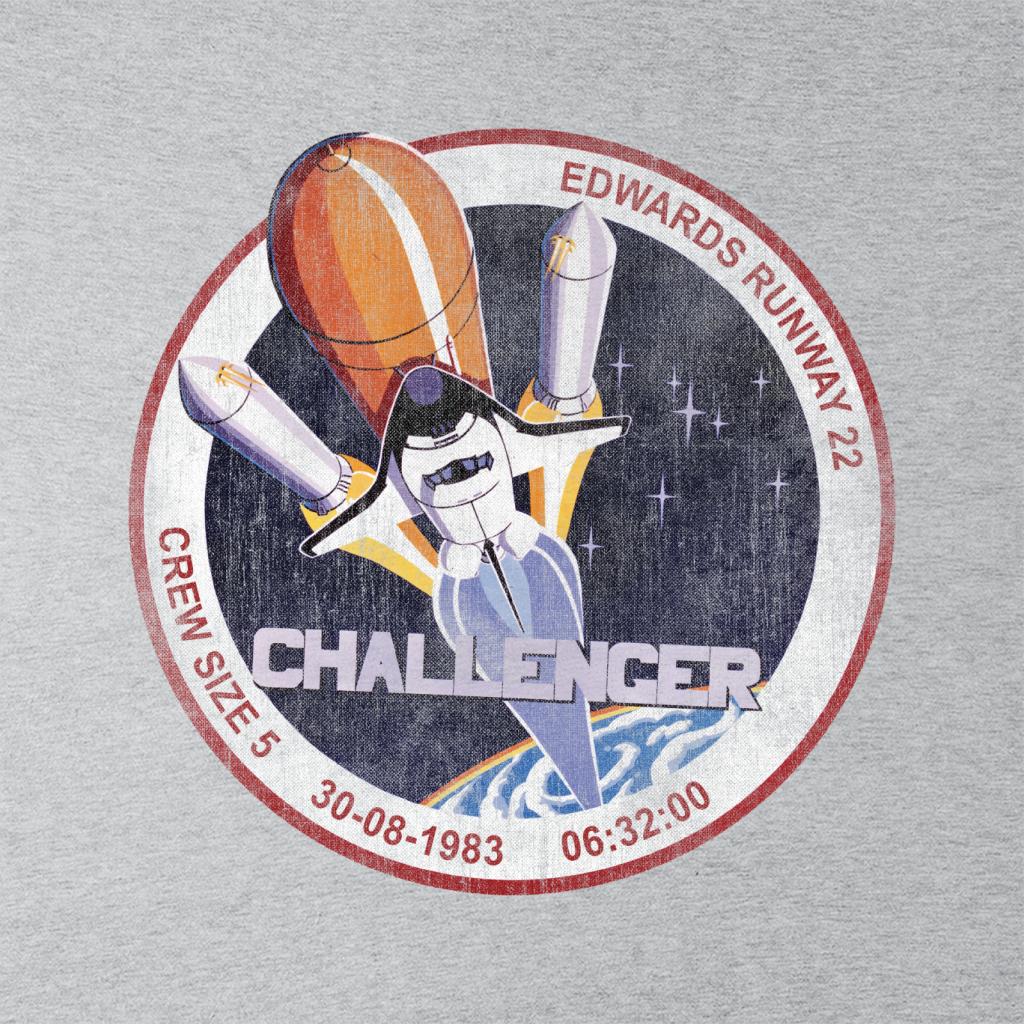 NASA STS 6 Challenger Mission Badge Distressed Men's Sweatshirt-ALL + EVERY