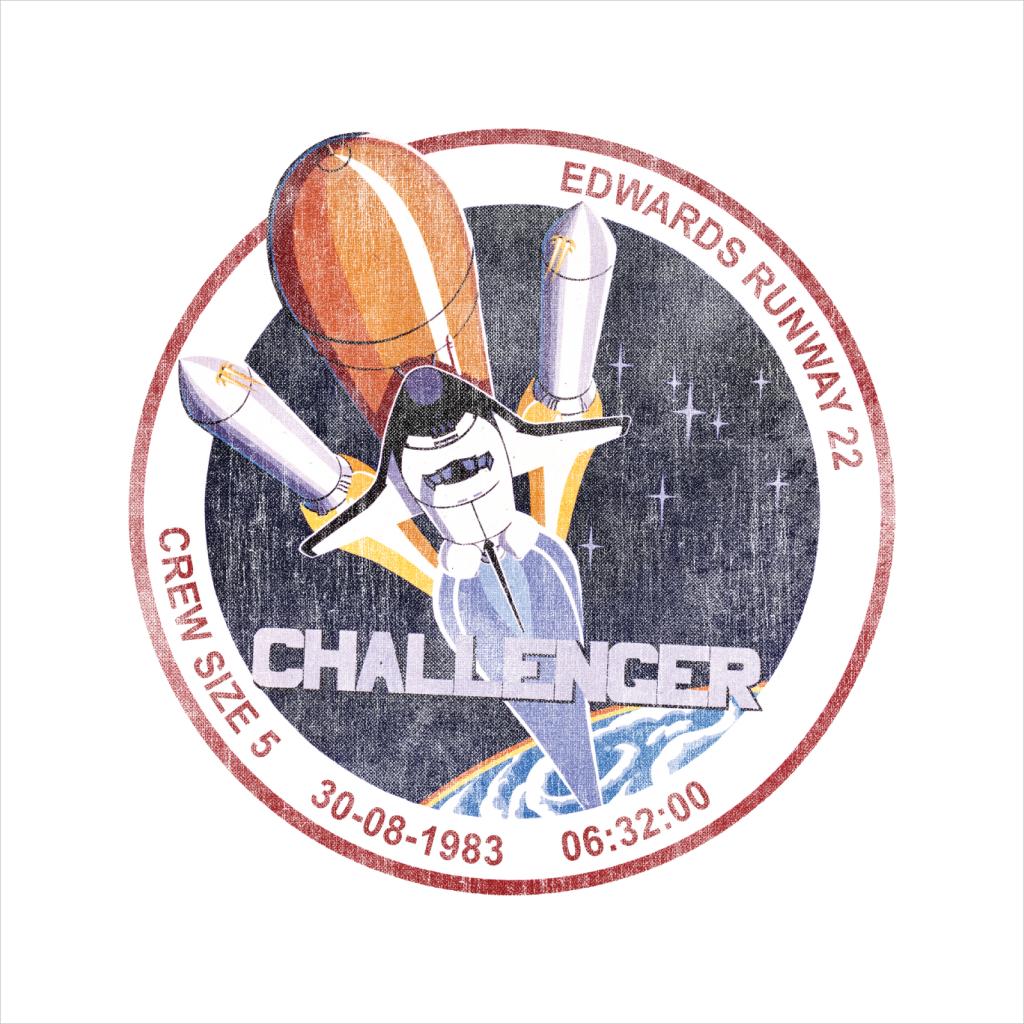 NASA STS 6 Challenger Mission Badge Distressed Men's Sweatshirt-ALL + EVERY