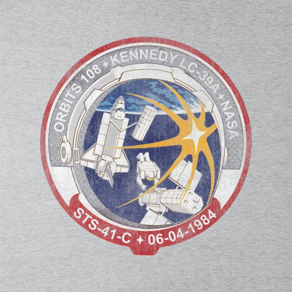 NASA STS 41 C Challenger Mission Badge Distressed Kids Hooded Sweatshirt-ALL + EVERY