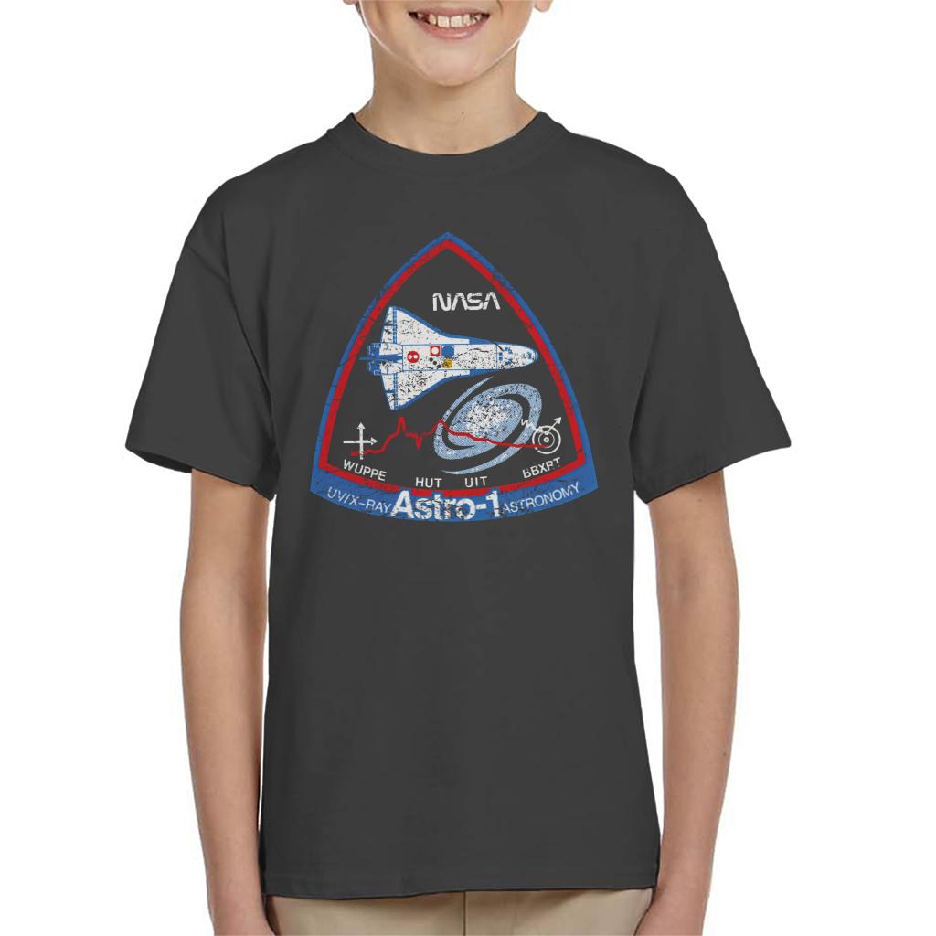 NASA ASTRO 1 Observatory STS 35 Mission Badge Distressed Kids T-Shirt-ALL + EVERY