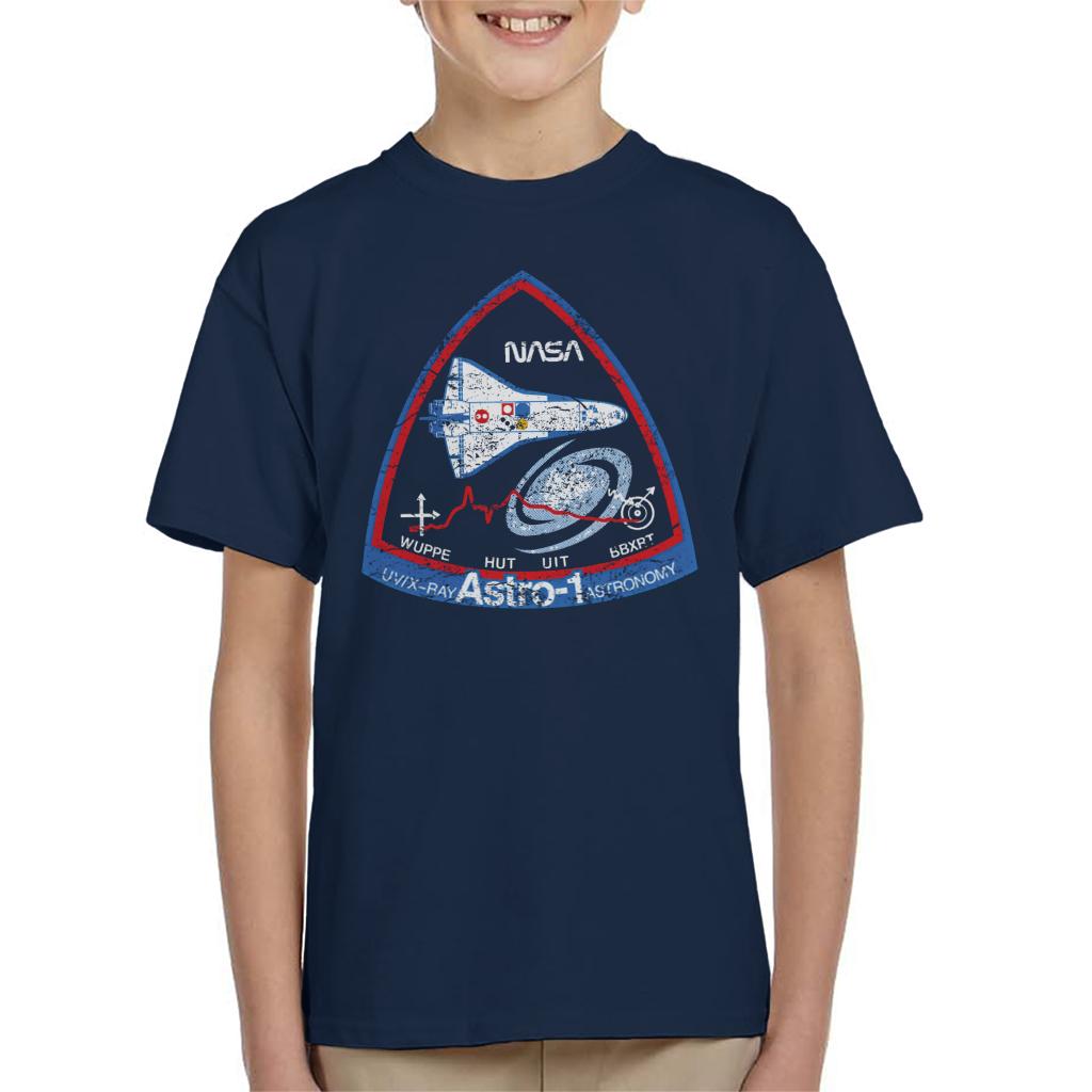 NASA ASTRO 1 Observatory STS 35 Mission Badge Distressed Kids T-Shirt-ALL + EVERY