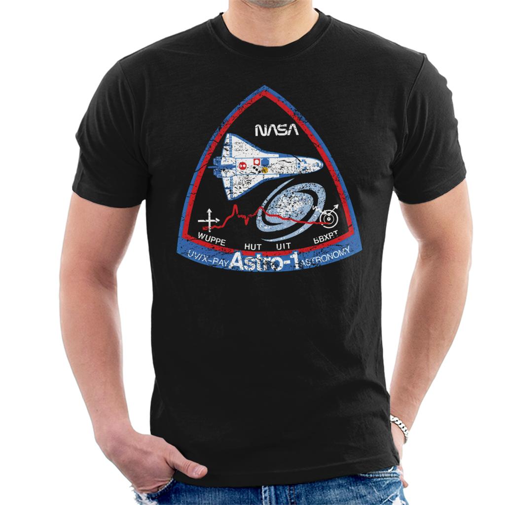 NASA ASTRO 1 Observatory STS 35 Mission Badge Distressed Men's T-Shirt-ALL + EVERY