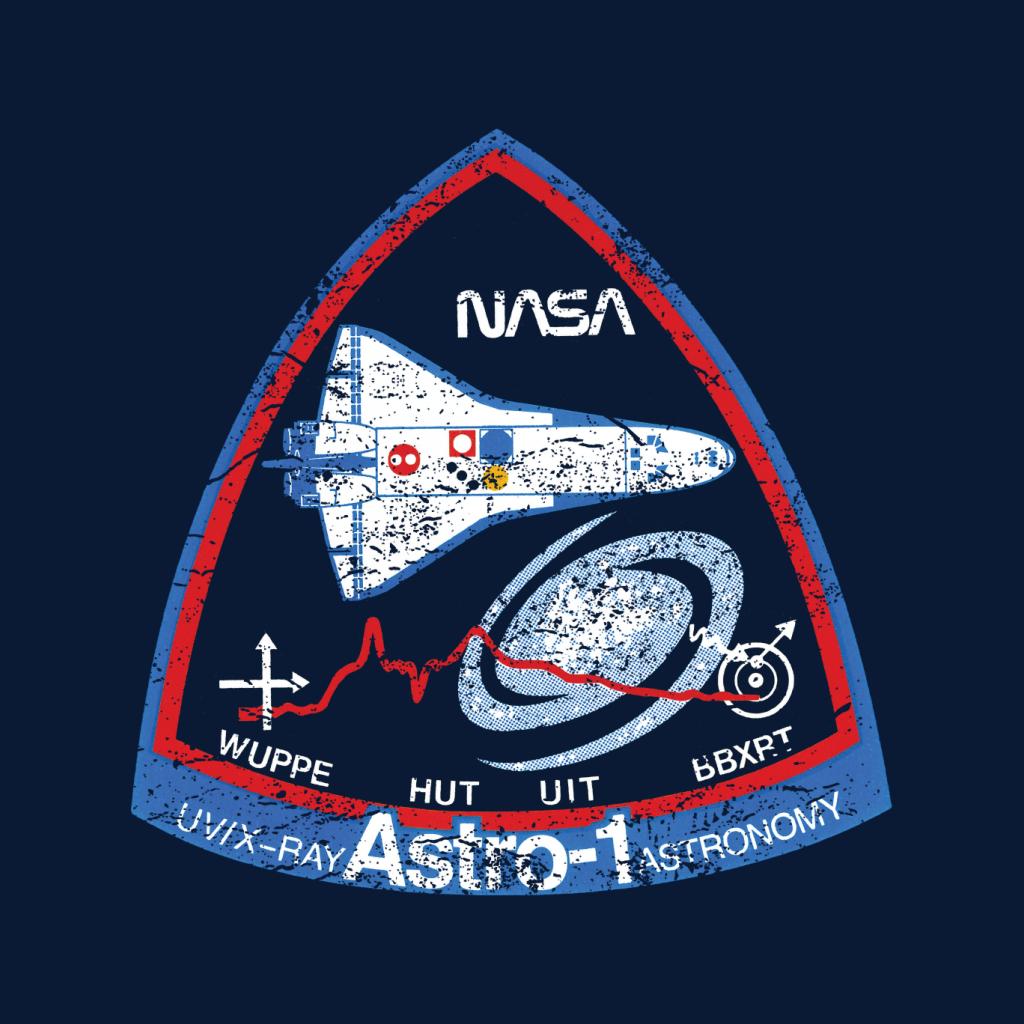 NASA ASTRO 1 Observatory STS 35 Mission Badge Distressed Kids T-Shirt-ALL + EVERY