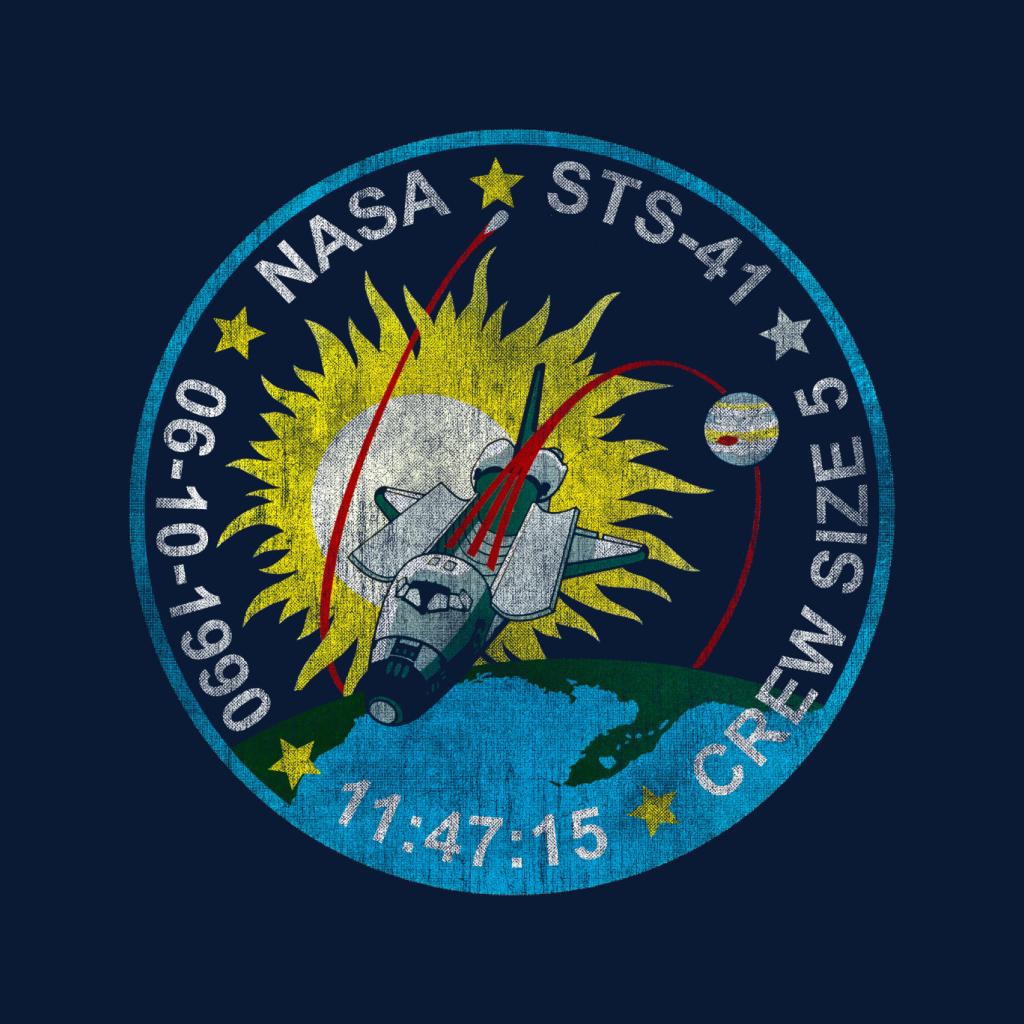 NASA STS 41 Discovery Mission Badge Distressed Kids T-Shirt-ALL + EVERY