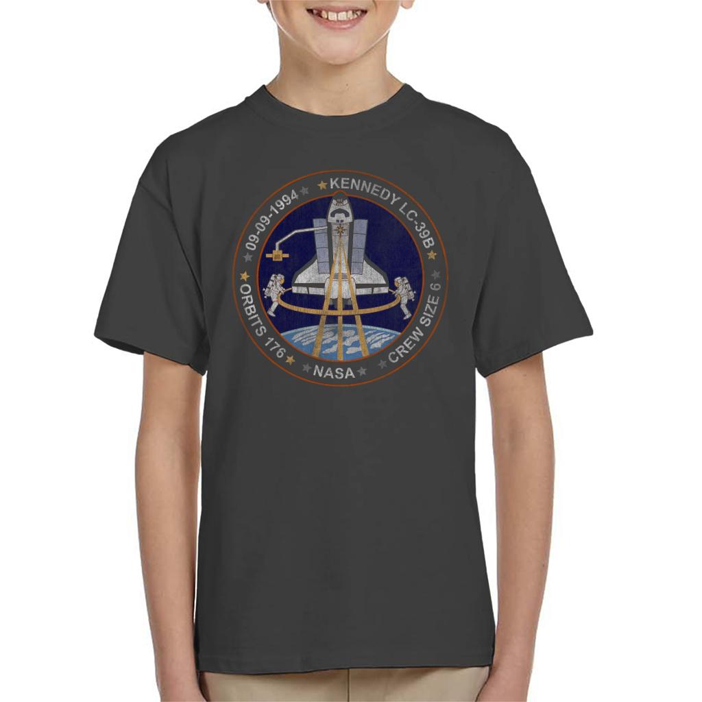 NASA STS 64 Discovery Mission Badge Distressed Kids T-Shirt-ALL + EVERY