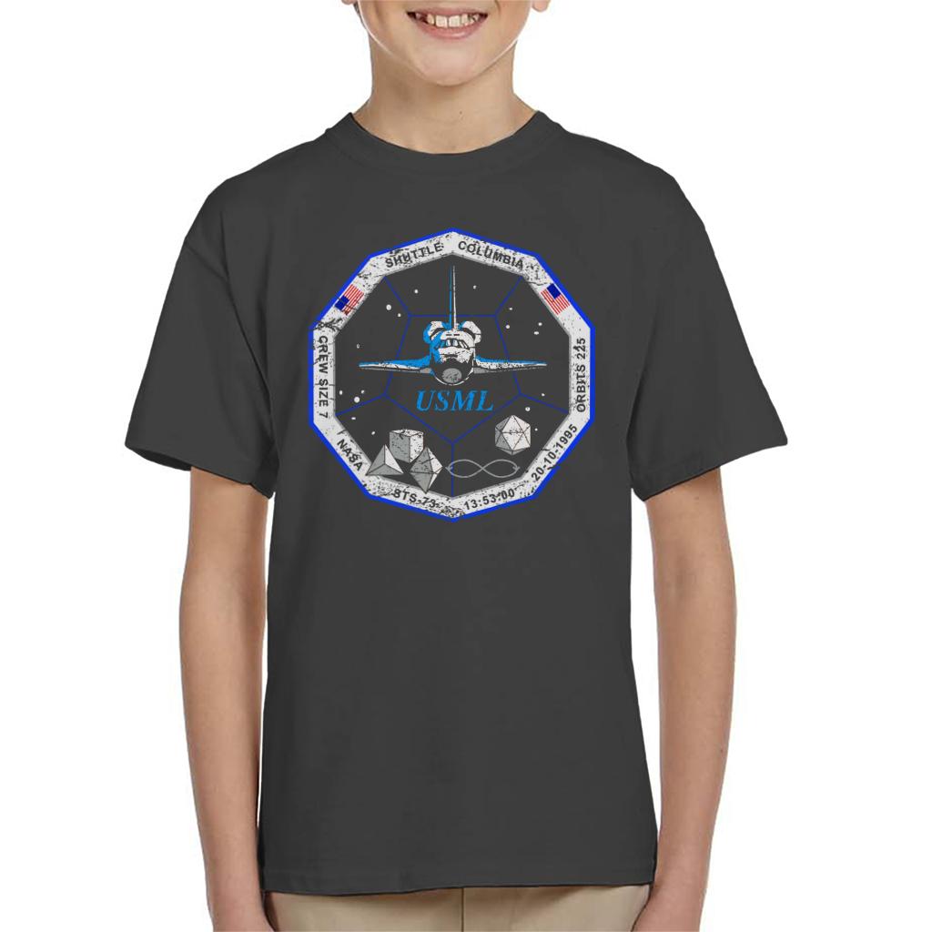 NASA STS 73 Columbia Mission Badge Distressed Kids T-Shirt-ALL + EVERY