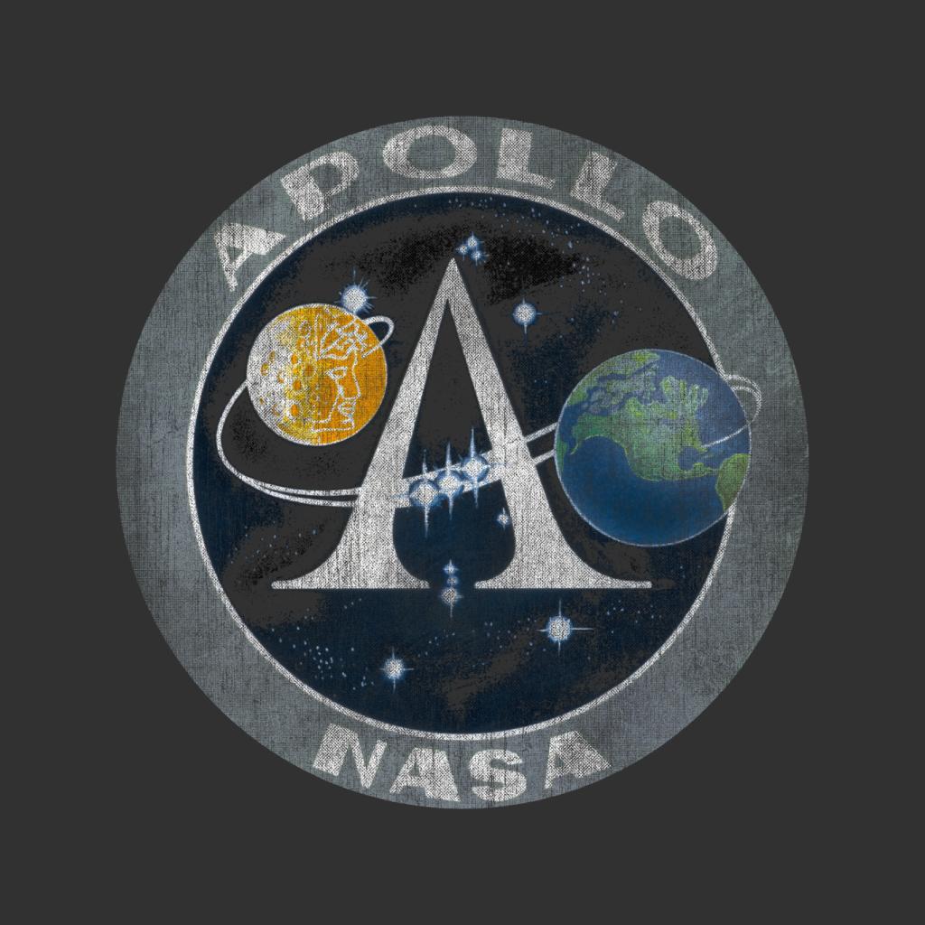 NASA Apollo Program Logo Badge Distressed Men's Hooded Sweatshirt-ALL + EVERY