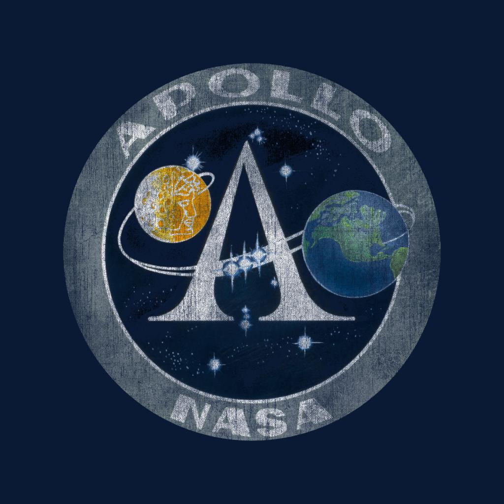 NASA Apollo Program Logo Badge Distressed Men's T-Shirt-ALL + EVERY