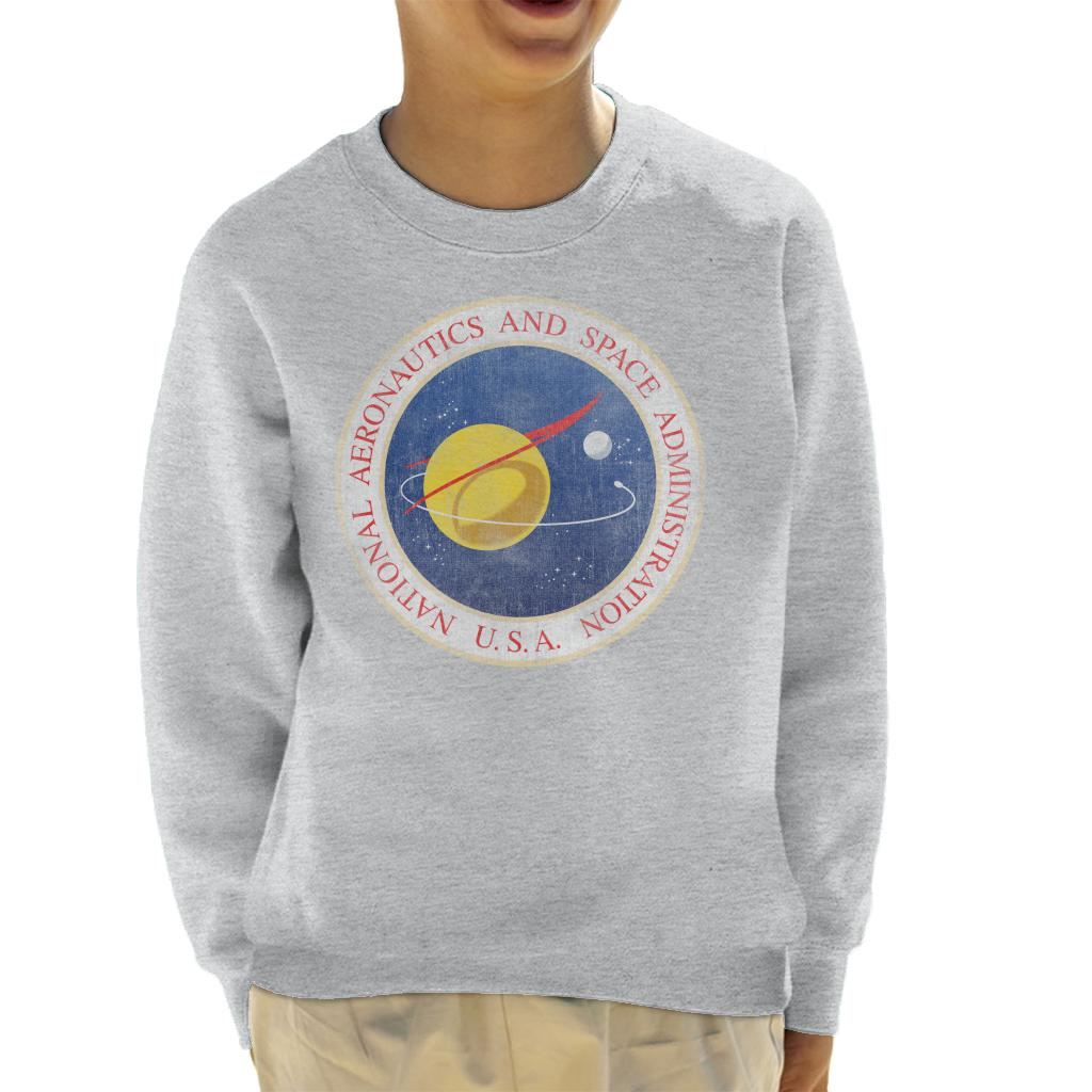 NASA Seal Insignia Distressed Kids Sweatshirt-ALL + EVERY