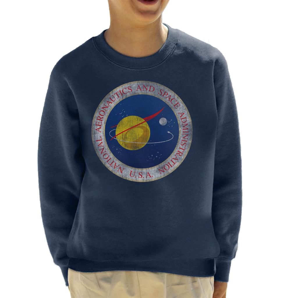 NASA Seal Insignia Distressed Kids Sweatshirt-ALL + EVERY