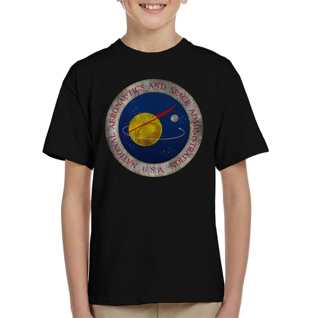 NASA Seal Insignia Distressed Kids T-Shirt-ALL + EVERY