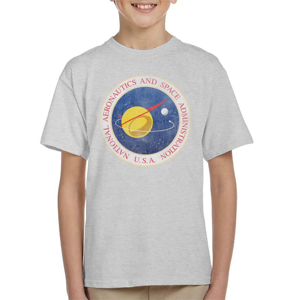 NASA Seal Insignia Distressed Kids T-Shirt-ALL + EVERY