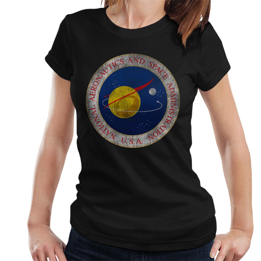 NASA Seal Insignia Distressed Women's T-Shirt-ALL + EVERY