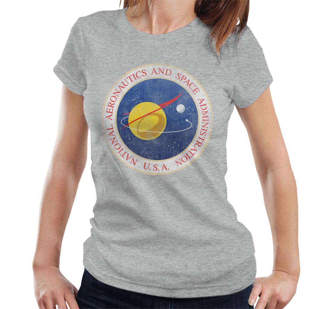 NASA Seal Insignia Distressed Women's T-Shirt-ALL + EVERY