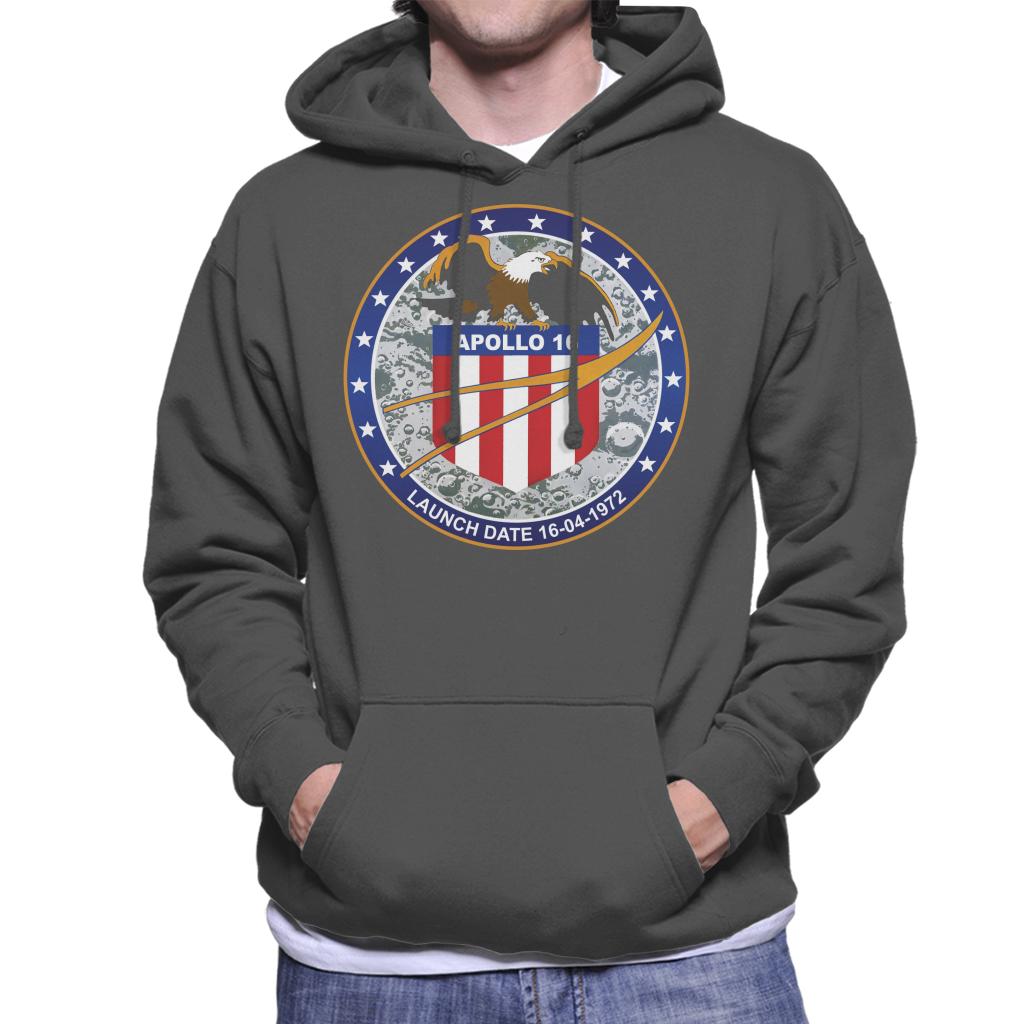 NASA Apollo 16 Mission Badge Men's Hooded Sweatshirt-ALL + EVERY