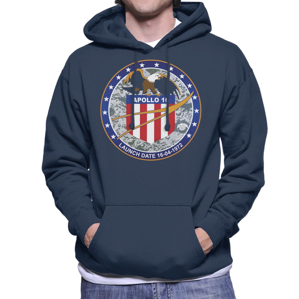 NASA Apollo 16 Mission Badge Men's Hooded Sweatshirt-ALL + EVERY