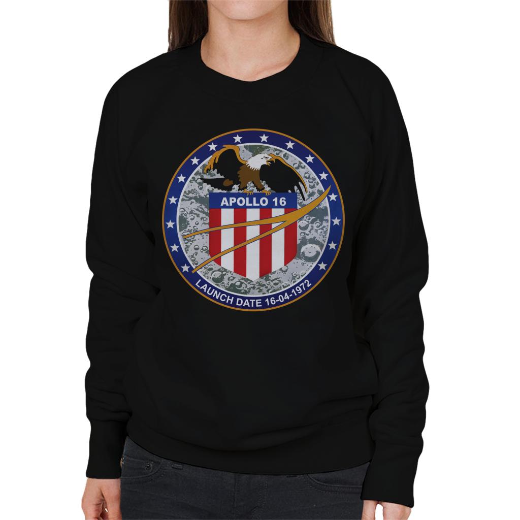 NASA Apollo 16 Mission Badge Women's Sweatshirt-ALL + EVERY