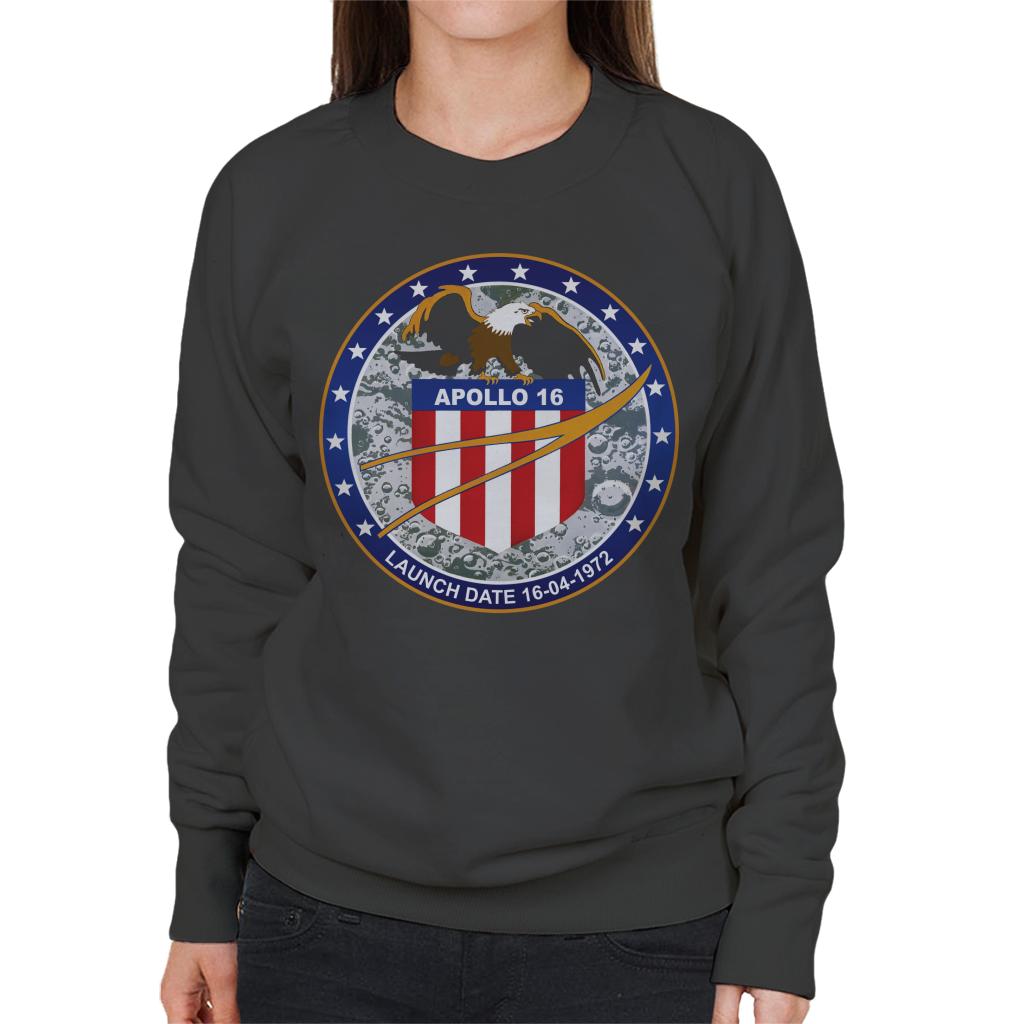 NASA Apollo 16 Mission Badge Women's Sweatshirt-ALL + EVERY