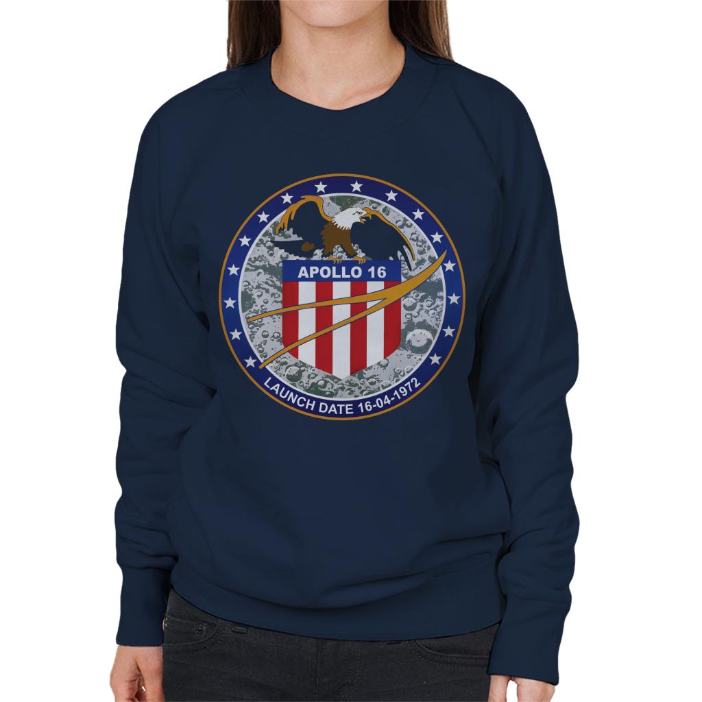 NASA Apollo 16 Mission Badge Women's Sweatshirt-ALL + EVERY