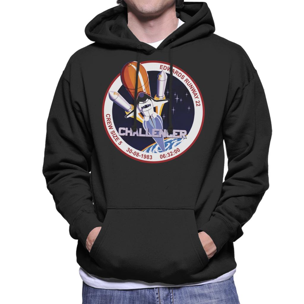 NASA STS 8 Challenger Mission Badge Men's Hooded Sweatshirt-ALL + EVERY