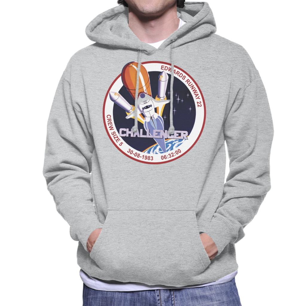 NASA STS 8 Challenger Mission Badge Men's Hooded Sweatshirt-ALL + EVERY