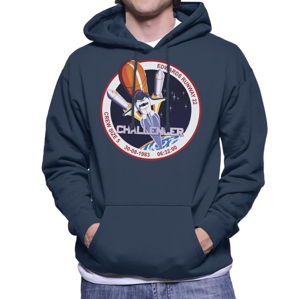 NASA STS 8 Challenger Mission Badge Men's Hooded Sweatshirt-ALL + EVERY