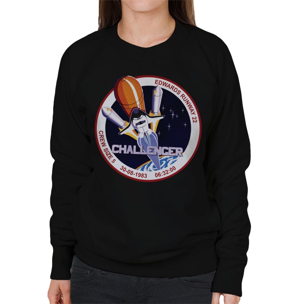 NASA STS 8 Challenger Mission Badge Women's Sweatshirt-ALL + EVERY