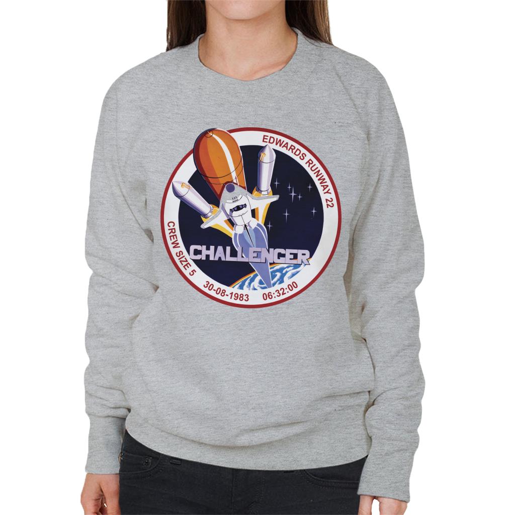 NASA STS 8 Challenger Mission Badge Women's Sweatshirt-ALL + EVERY