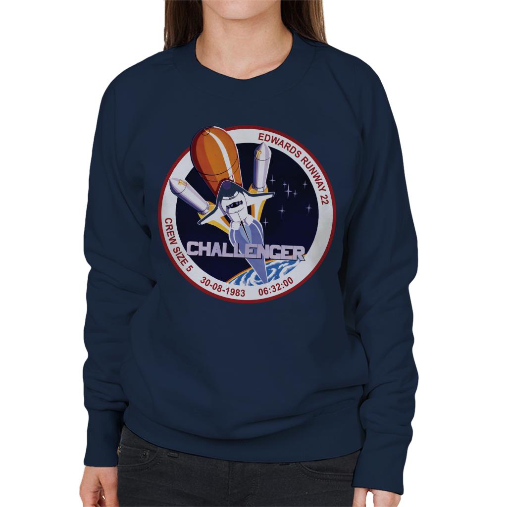 NASA STS 8 Challenger Mission Badge Women's Sweatshirt-ALL + EVERY