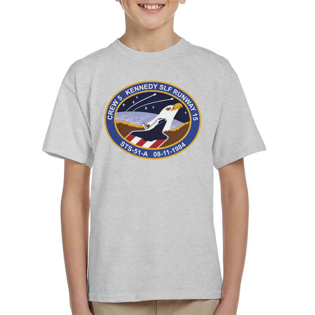 NASA STS 51 A Discovery Mission Badge Kids T-Shirt-ALL + EVERY