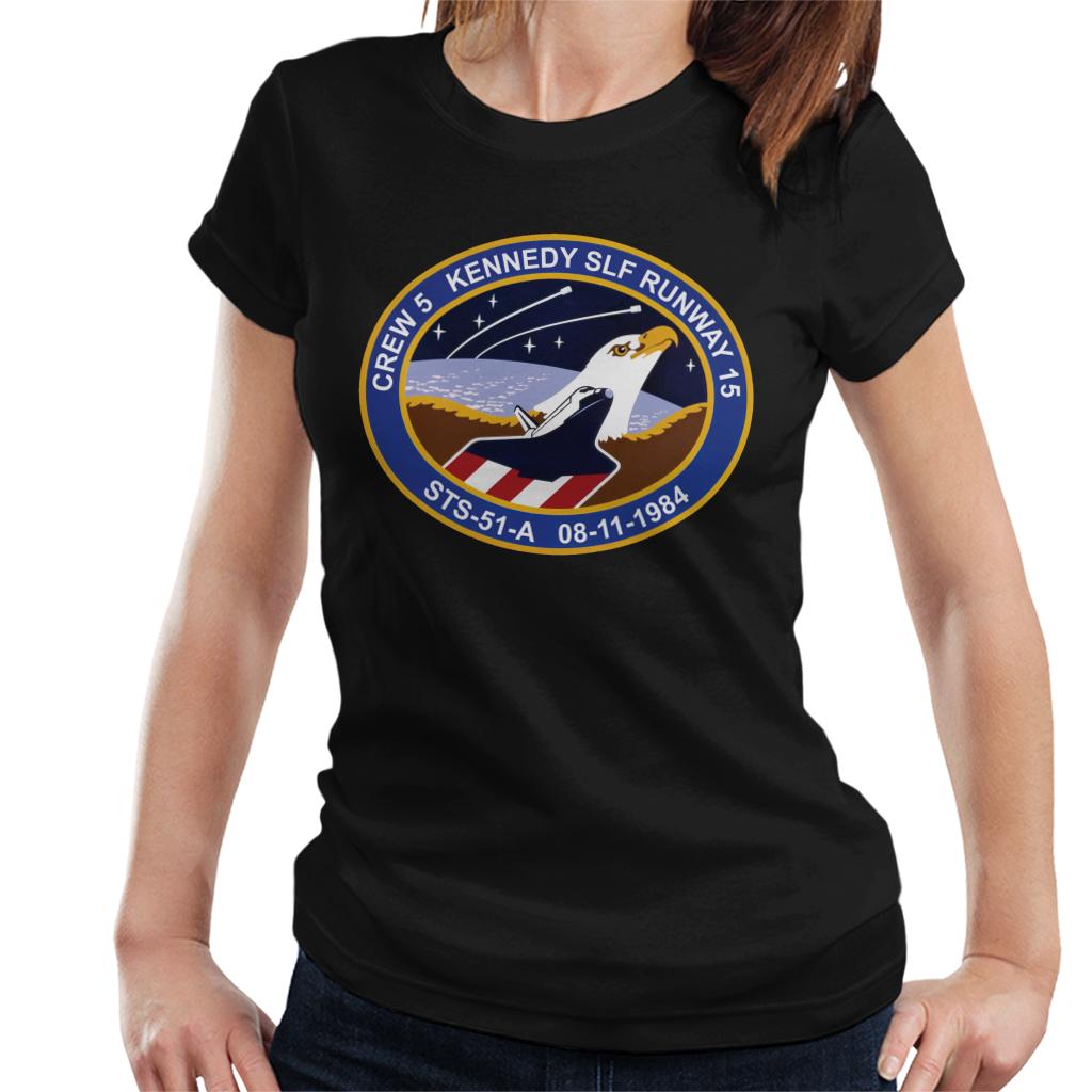 NASA STS 51 A Discovery Mission Badge Women's T-Shirt-ALL + EVERY