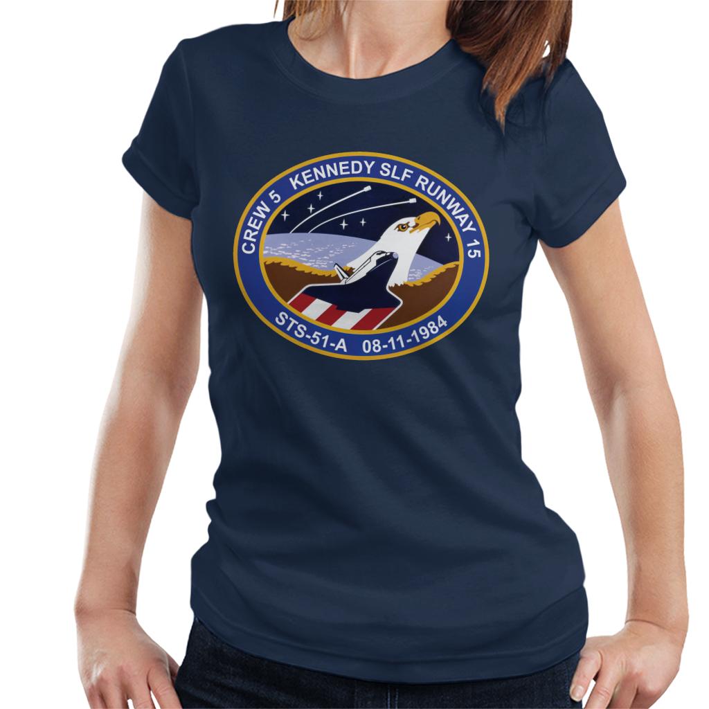 NASA STS 51 A Discovery Mission Badge Women's T-Shirt-ALL + EVERY