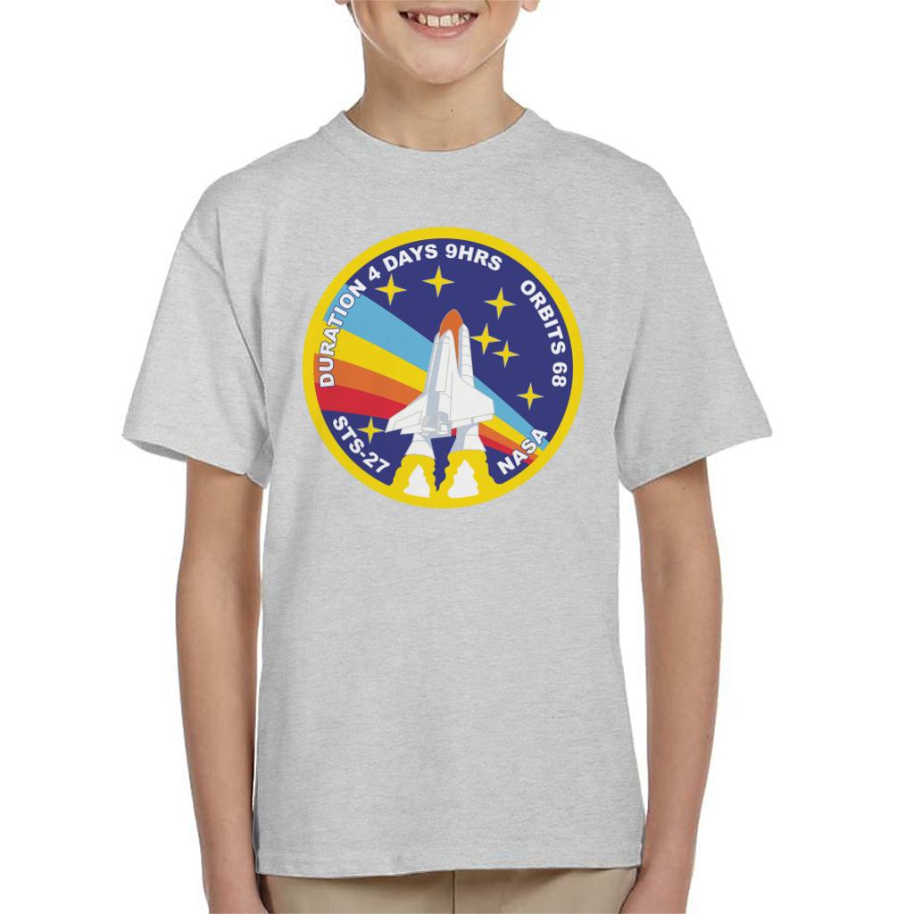 NASA STS 27 Atlantis Mission Badge Kids T-Shirt-ALL + EVERY