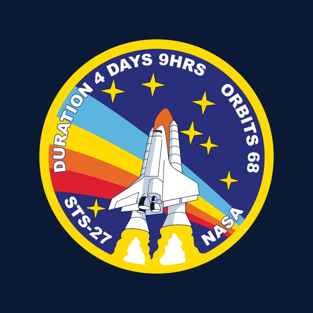 NASA STS 27 Atlantis Mission Badge Kids T-Shirt-ALL + EVERY