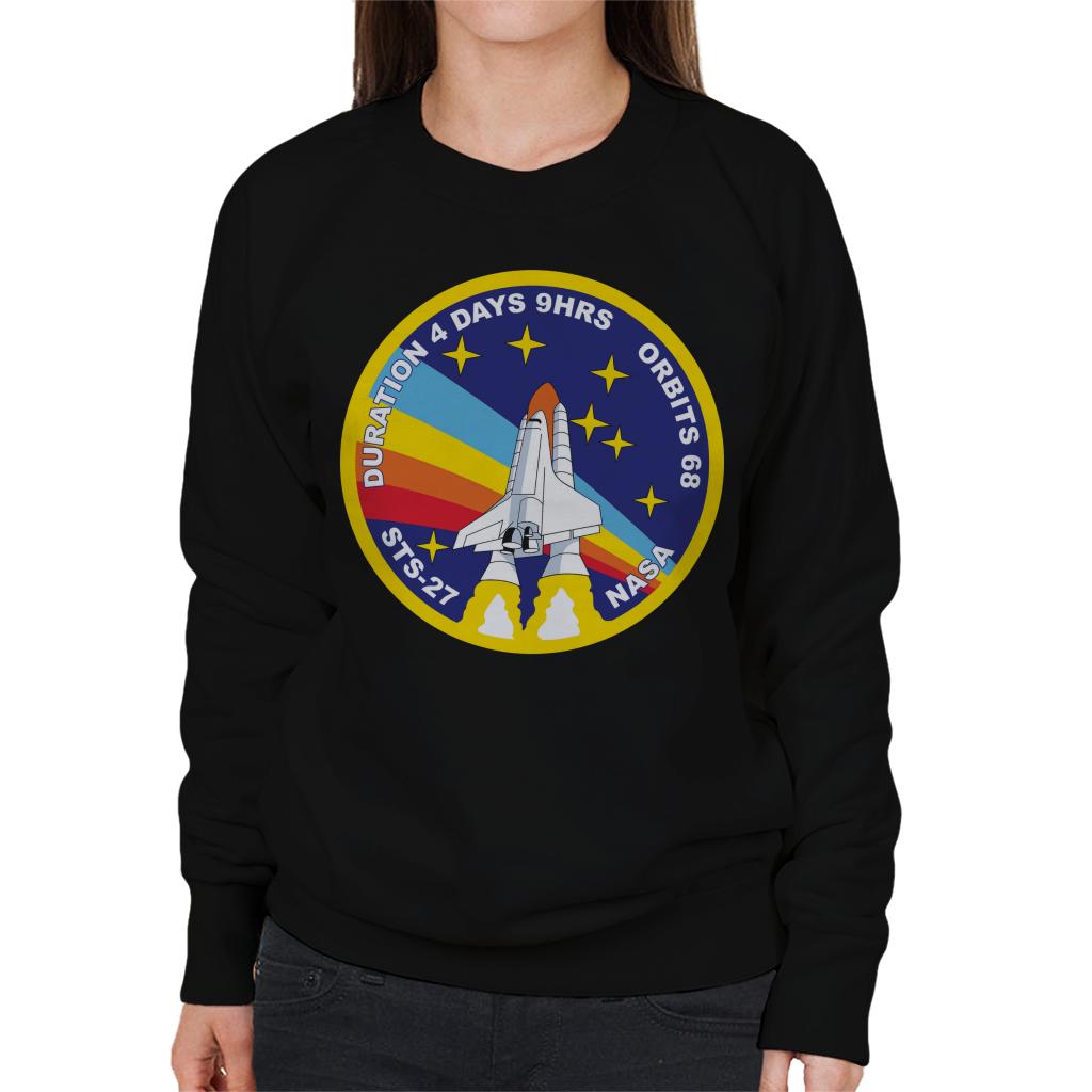 NASA STS 27 Atlantis Mission Badge Women's Sweatshirt-ALL + EVERY