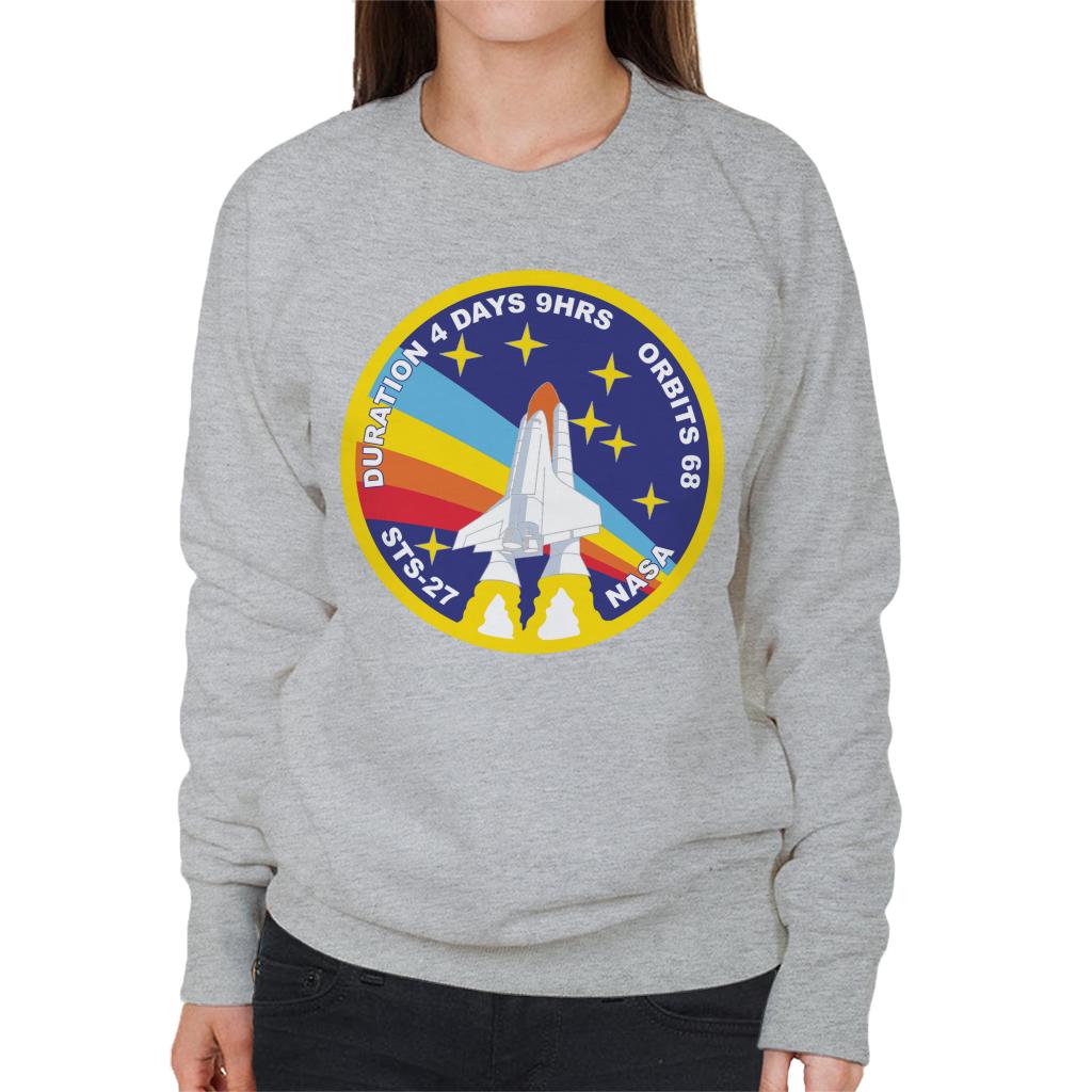 NASA STS 27 Atlantis Mission Badge Women's Sweatshirt-ALL + EVERY