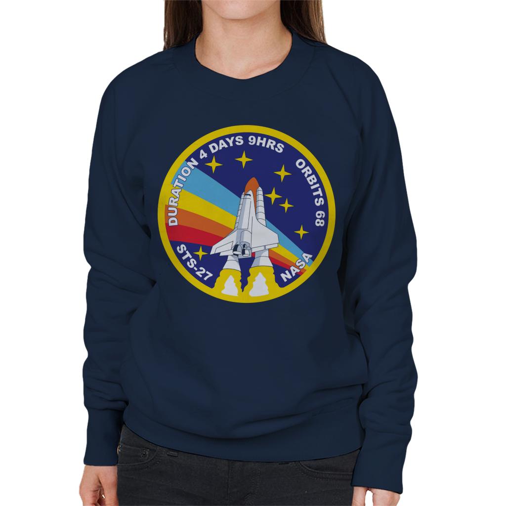 NASA STS 27 Atlantis Mission Badge Women's Sweatshirt-ALL + EVERY