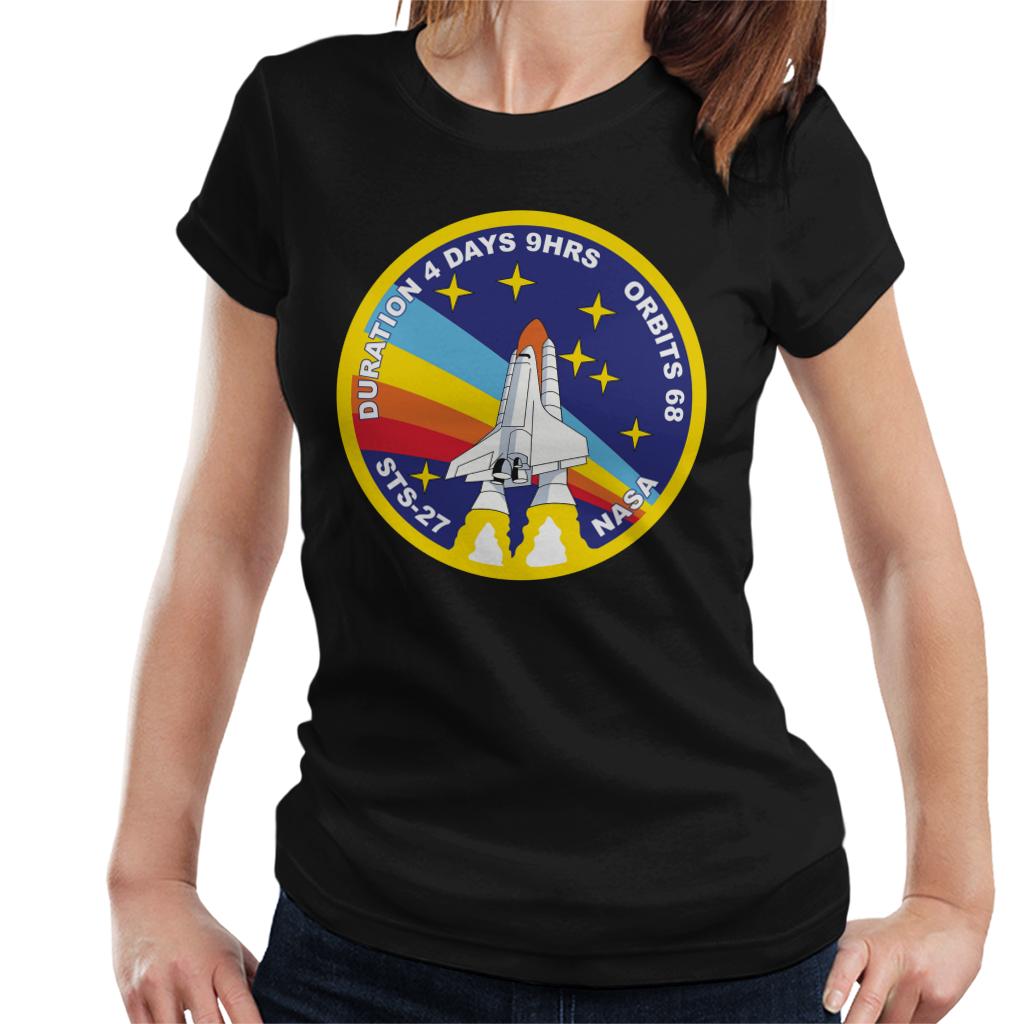 NASA STS 27 Atlantis Mission Badge Women's T-Shirt-ALL + EVERY