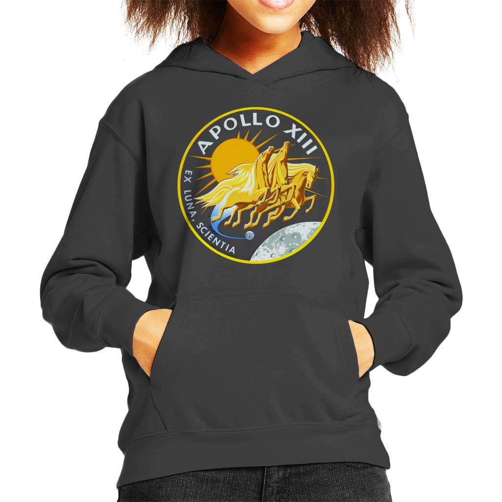 NASA Apollo 13 Mission Badge Kids Hooded Sweatshirt-ALL + EVERY