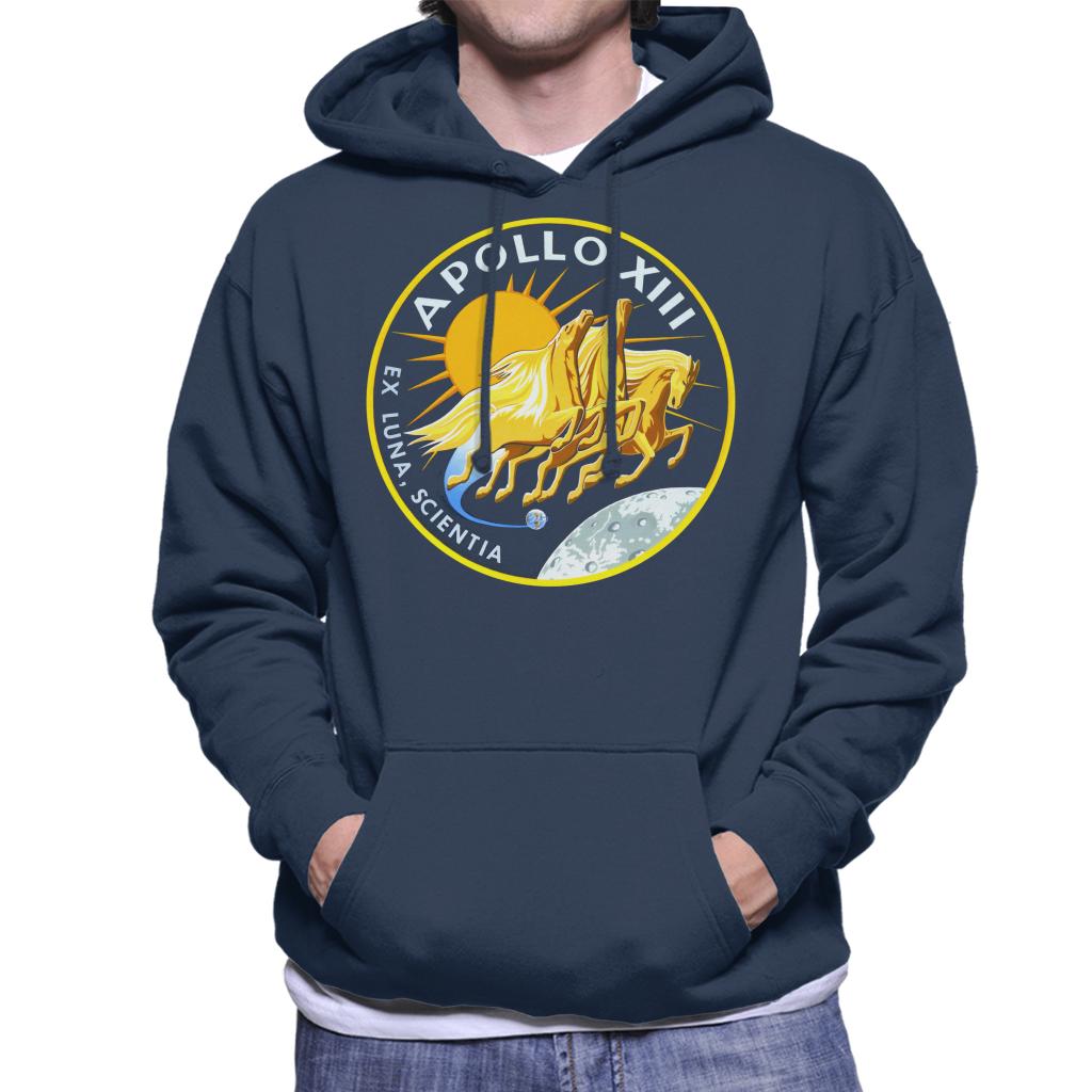 NASA Apollo 13 Mission Badge Men's Hooded Sweatshirt-ALL + EVERY