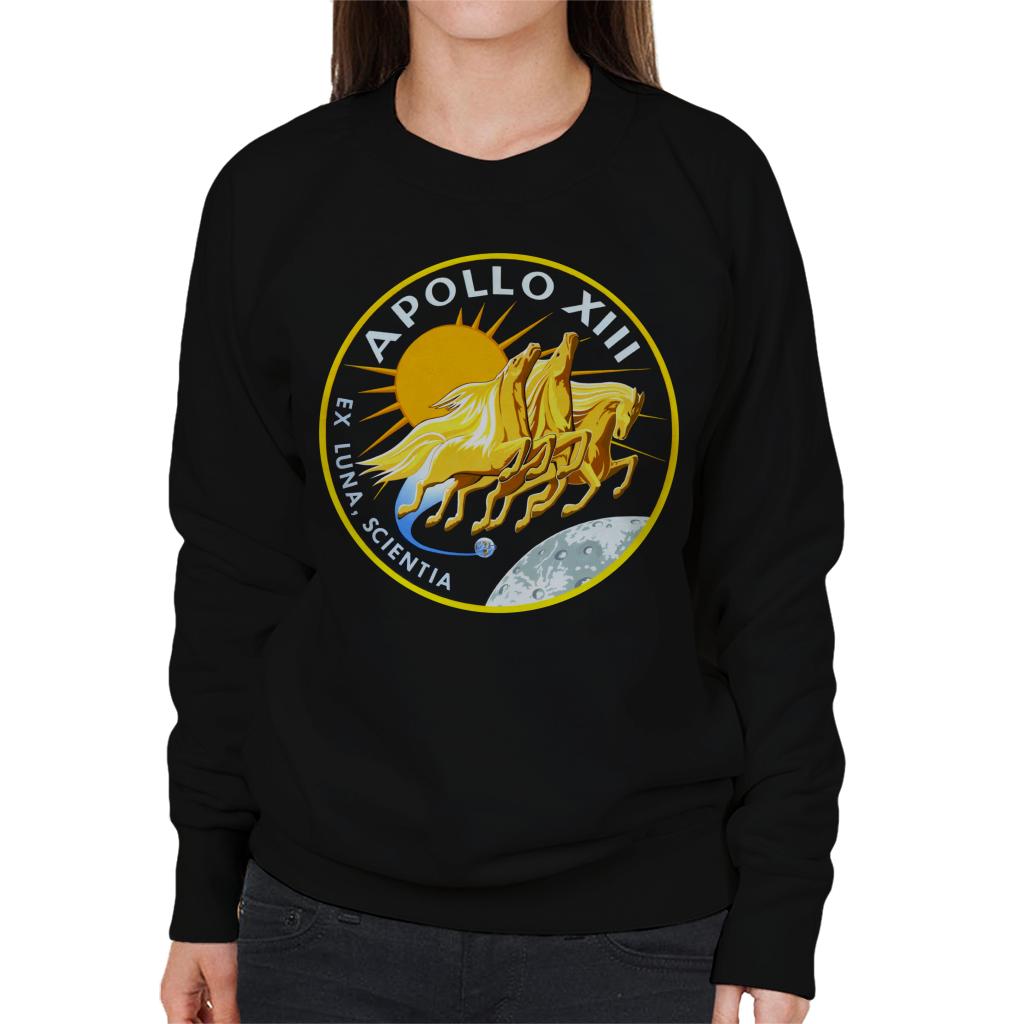 NASA Apollo 13 Mission Badge Women's Sweatshirt-ALL + EVERY