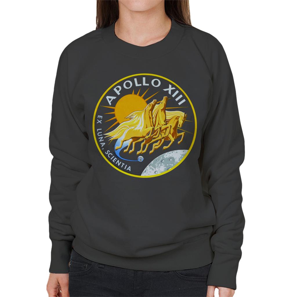 NASA Apollo 13 Mission Badge Women's Sweatshirt-ALL + EVERY