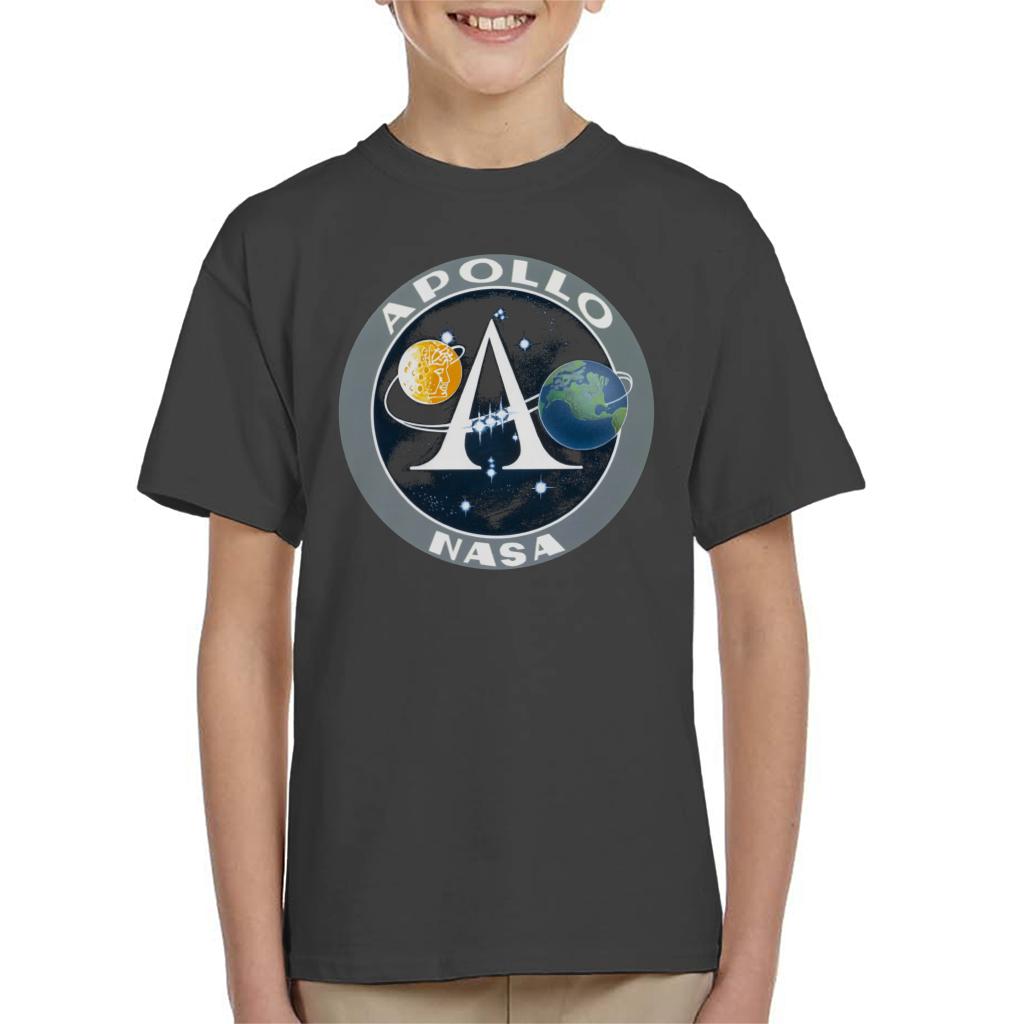 NASA Apollo Program Logo Badge Kids T-Shirt-ALL + EVERY