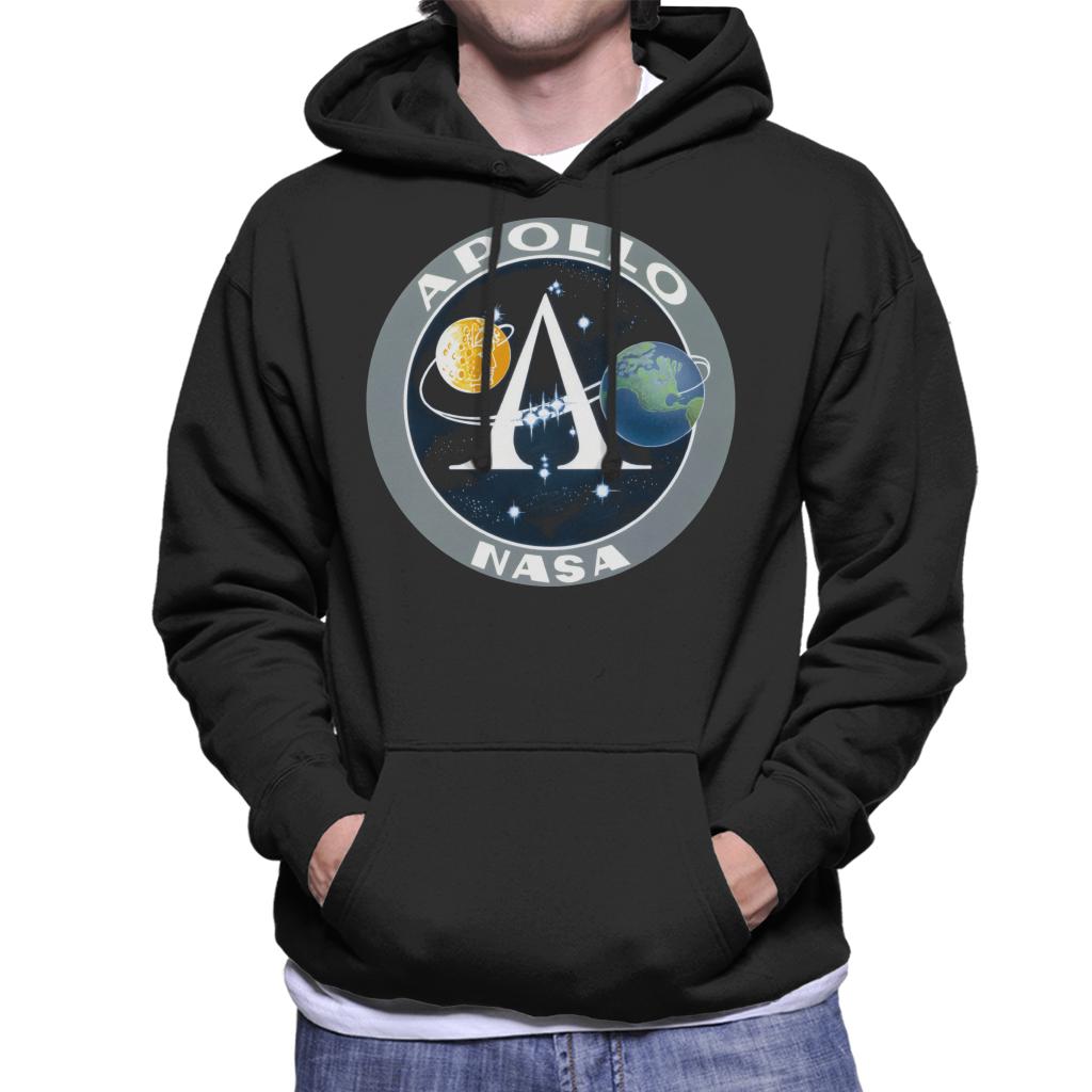 NASA Apollo Program Logo Badge Men's Hooded Sweatshirt-ALL + EVERY