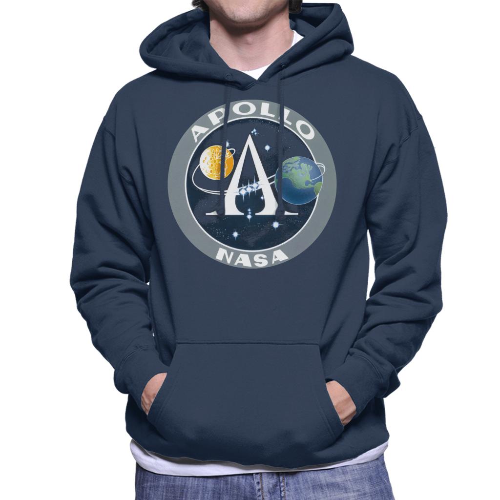 NASA Apollo Program Logo Badge Men's Hooded Sweatshirt-ALL + EVERY