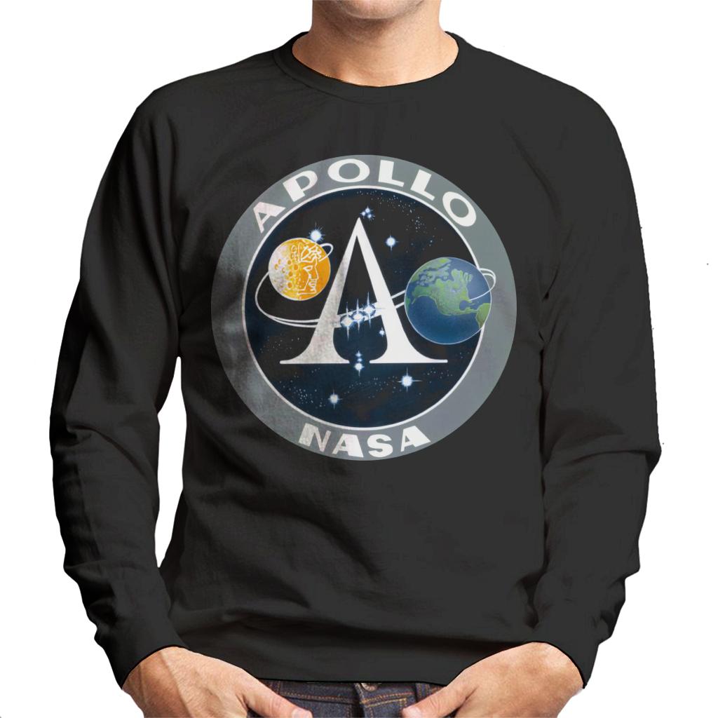 NASA Apollo Program Logo Badge Men's Sweatshirt-ALL + EVERY