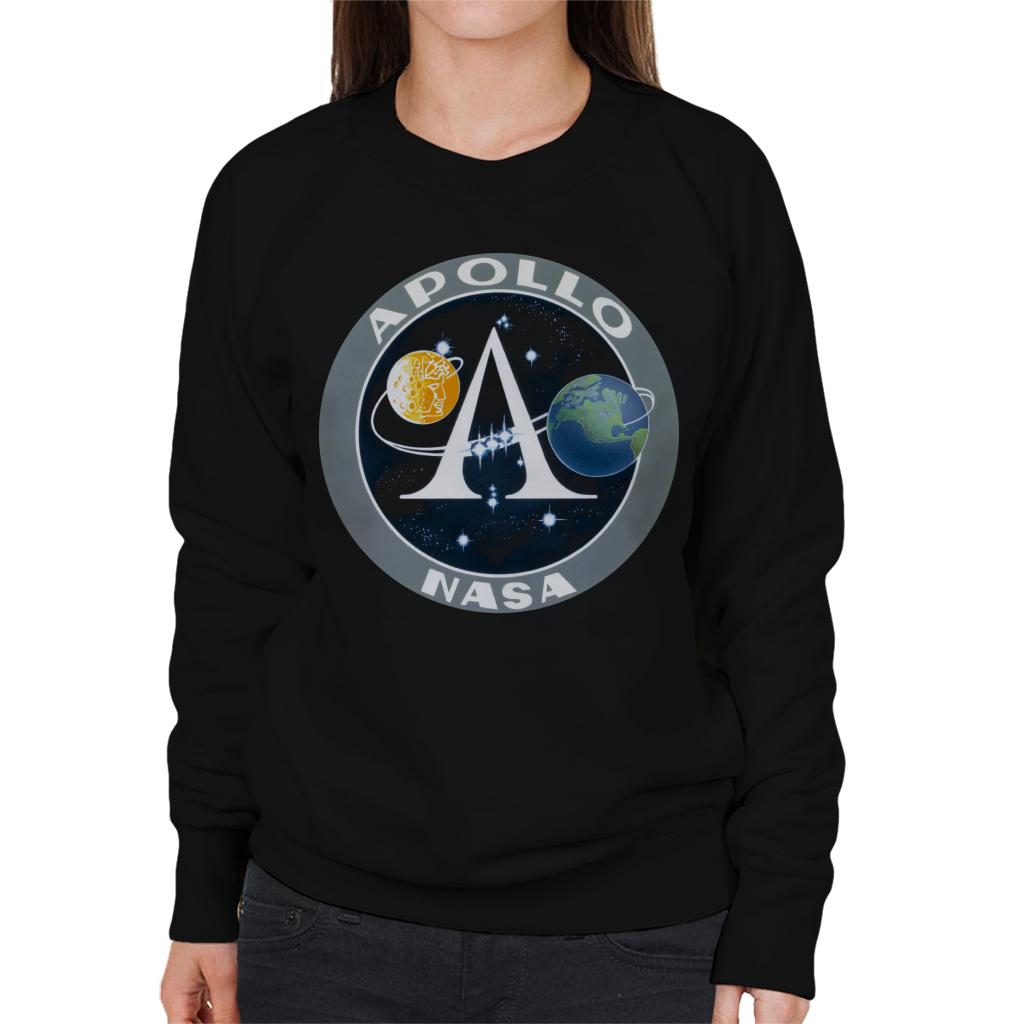 NASA Apollo Program Logo Badge Women's Sweatshirt-ALL + EVERY