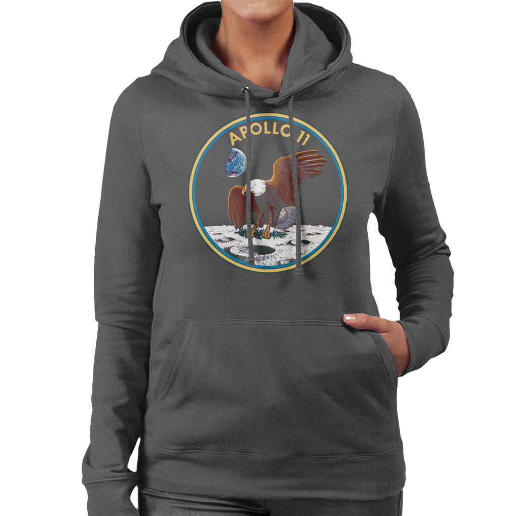 NASA Apollo 11 Mission Badge Women's Hooded Sweatshirt-ALL + EVERY