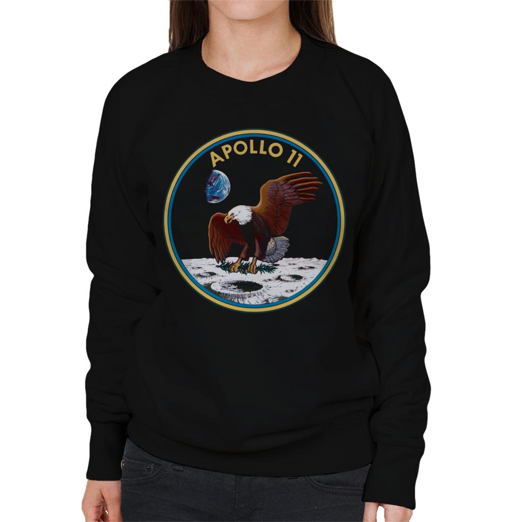 NASA Apollo 11 Mission Badge Women's Sweatshirt-ALL + EVERY