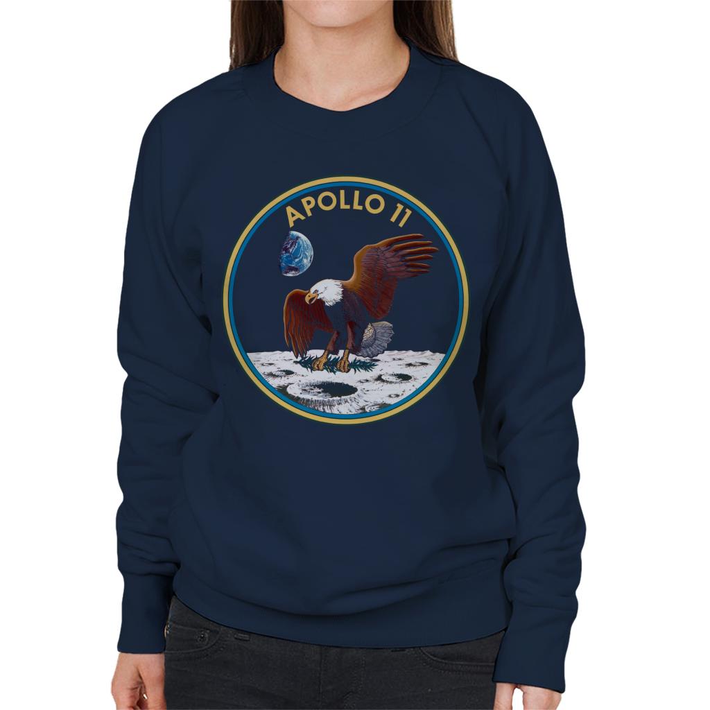 NASA Apollo 11 Mission Badge Women's Sweatshirt-ALL + EVERY